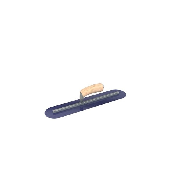 Steel City Trowels By Bon Bon 66-154 Finish Trowel, Round, Blue Steel, 18 X 4, Wood 66-154 - main